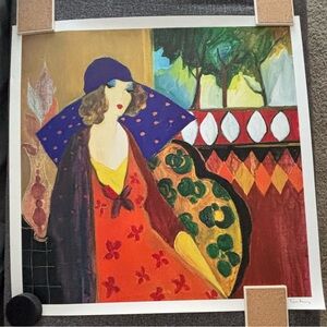 INDIGO CHAPEAU, Seriolithograph in color on paper, signed in plate Itchak Tarkay